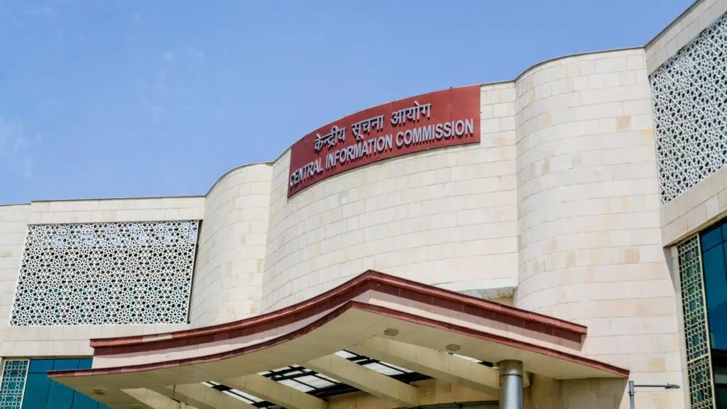 Entrance and the building of Central Information Commission set up under the Right to Information Act 2005. File | Photo Credit: Getty Images/iStockphoto
